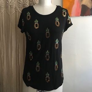 🍍PINEAPPLE SEQUINS TEE | TOP | T-SHIRT